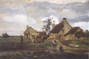 Ferme a Recouvriere (mk11) Jean Baptiste Camille  Corot